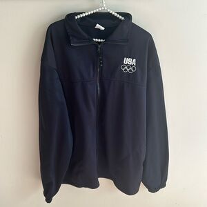 USA Olympics Full Zip Light Jacket with Pockets. Size XXL